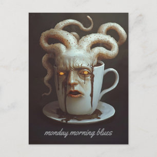 Montagmorgen-Blues Koffeinspiegel Warnung 4 Postkarte