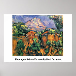 Montagne Sainte-Victoire durch Paul Cezanne Poster
