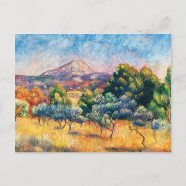 Montagne Sainte-Victoire (Paysage) Renoir Postkarte (Vorderseite)