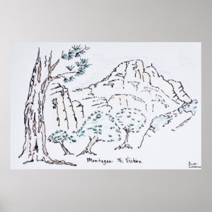 Montagne Sainte-Victoire   Südfrankreich Poster