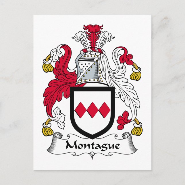 Montague Familienwappen Postkarte (Vorderseite)