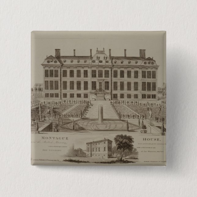 Montague Haus, jetzt das British Museum, 1813 Button (Vorderseite)