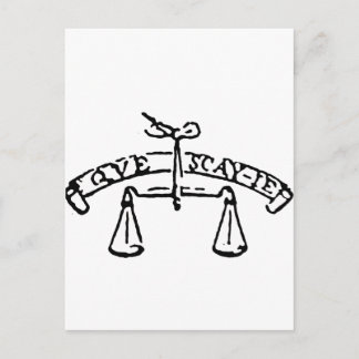 Montaignes Motto - Que Sais-Je? Was weiß ich? Postkarte