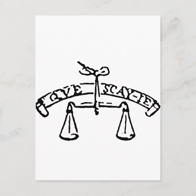 Montaignes Motto - Que Sais-Je? Was weiß ich? Postkarte (Vorderseite)