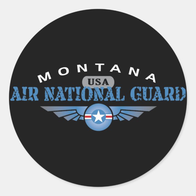 Montana Air National Guard Runder Aufkleber (Vorderseite)