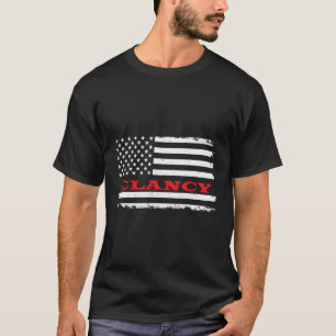 Montana American Flag Clancy Usa Patriotic Souveni T-Shirt