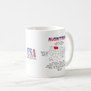 Montana American Staat auf einer Karte und nützlic Kaffeetasse