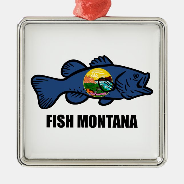 Montana Bass Ornament Aus Metall (Vorne)