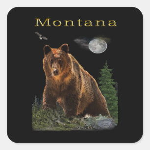 Montana Beras Quadratischer Aufkleber