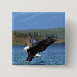 Montana — Big Sky CountryDiving Eagle Button