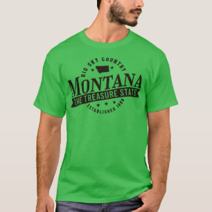 Montana Big Sky Land Der Staat der Schätze Est 188 T-Shirt