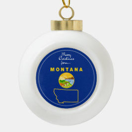 Montana - "Big Sky Staat Greetings" Ornament