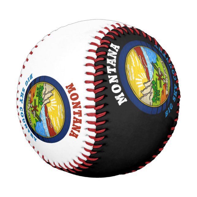 MONTANA BIG SKY State FLAG Baseball (Schrägansicht)