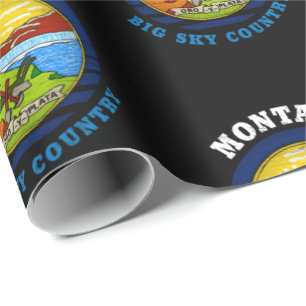 MONTANA BIG SKY State FLAG Geschenkpapier