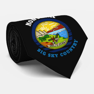 MONTANA BIG SKY State FLAG Krawatte