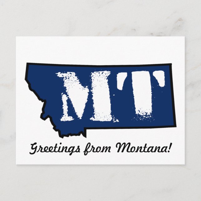 Montana Briefmarke Postkarte (Vorderseite)