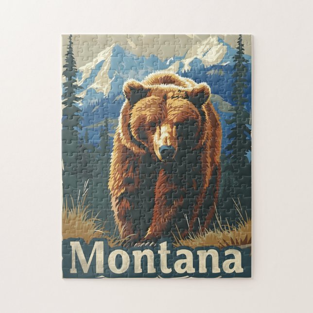 Montana Brown Bear Grizzly Puzzle (Vertikal)