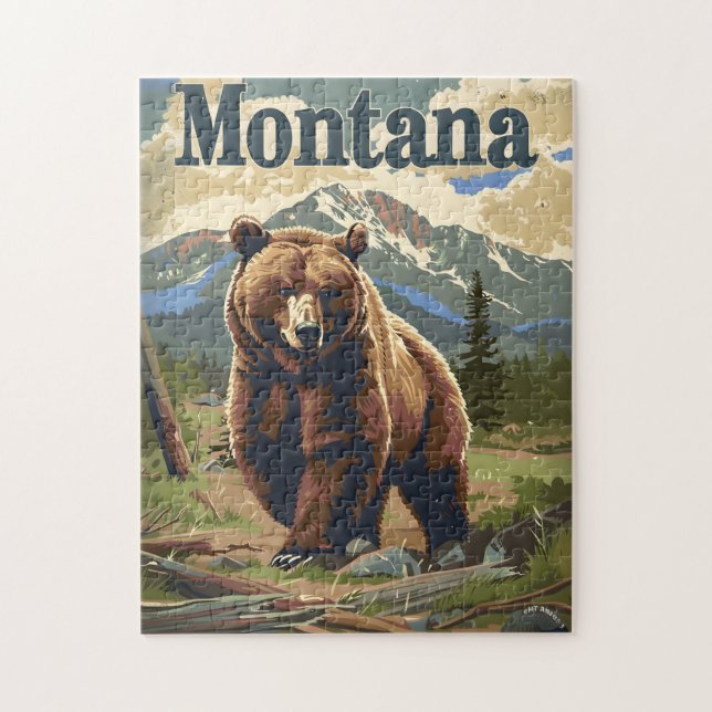 Montana Brown Bear Puzzle (Vertikal)