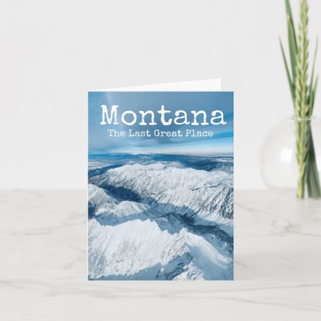 Montana Das letzte Winterschneegebirge der Großsta Karte (Vorderseite)