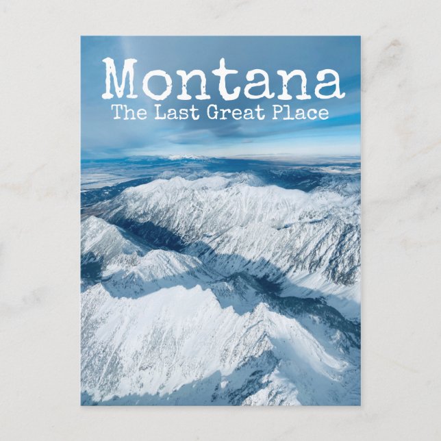 Montana Das letzte Winterschneegebirge der Großsta Postkarte (Vorderseite)