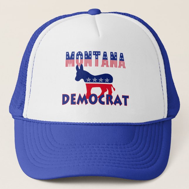 Montana Demokrat Truckerkappe (Vorderseite)