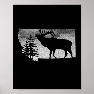 Montana Elk Hunter Poster