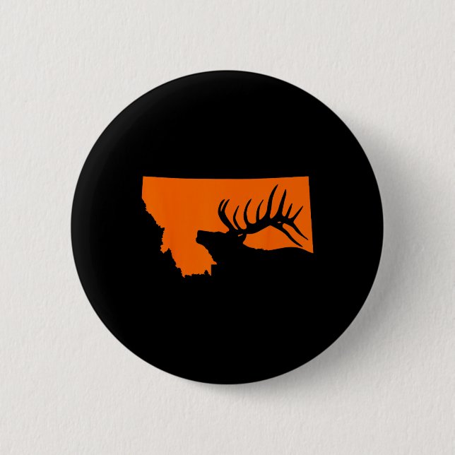 Montana Elk Junting Button (Vorderseite)