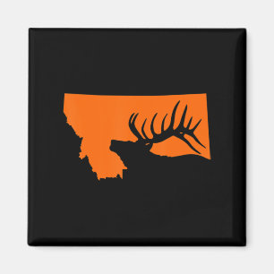 Montana Elk Junting Magnet