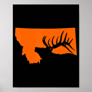 Montana Elk Junting Poster