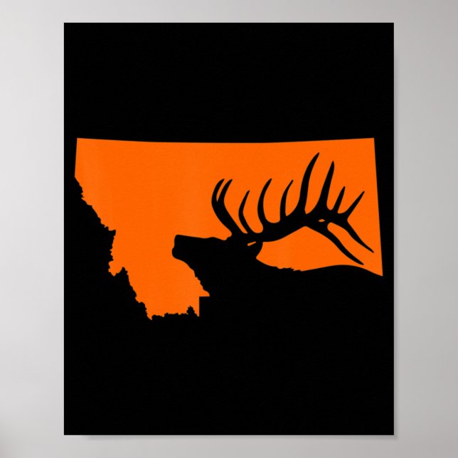 Montana Elk Junting Poster (Vorne)