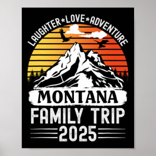 Montana Familienreise 2025 Bergcamping-Abenteuer Poster