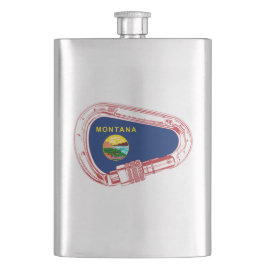 Montana Flag Klettersteig Carabiner Flachmann