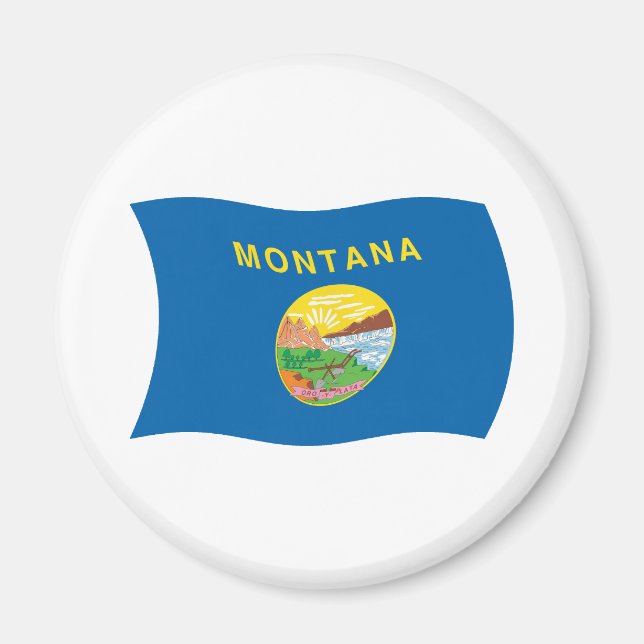 Montana Flag Magnet (Vorne)