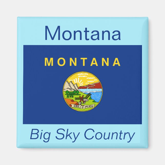 Montana Flag Magnet (Vorne)