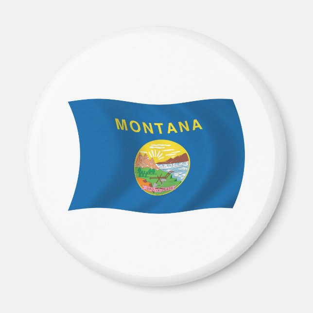 Montana Flag Magnet (Vorne)