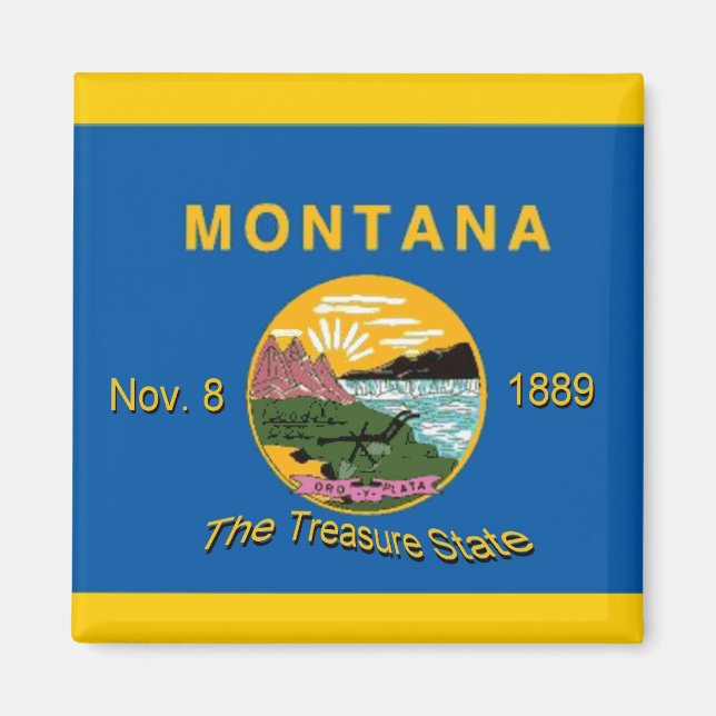 Montana Flag Magnet (Vorne)