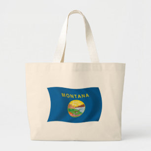 Montana Flag Tote Bag Jumbo Stoffbeutel