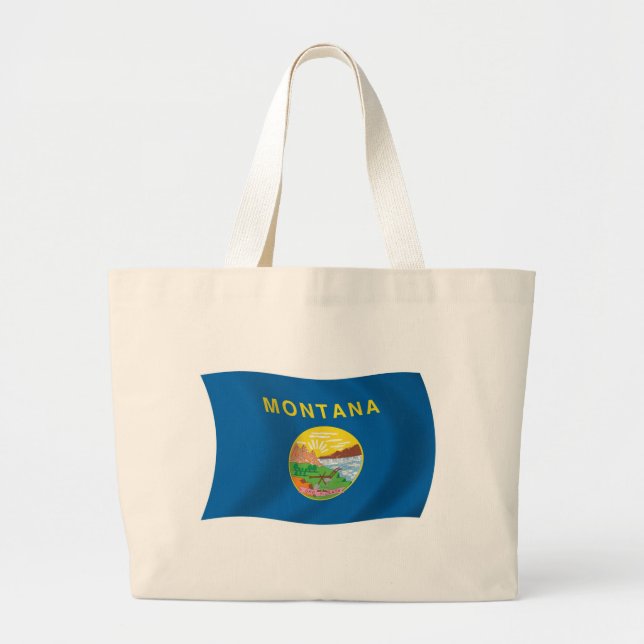 Montana Flag Tote Bag Jumbo Stoffbeutel (Vorne)