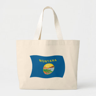 Montana Flag Tote Bag Jumbo Stoffbeutel