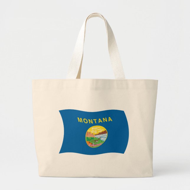 Montana Flag Tote Bag Jumbo Stoffbeutel (Vorne)