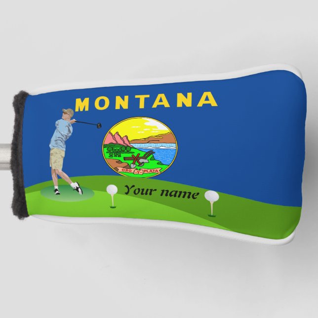 Montana-Flagge Golf Headcover (Vorderseite)