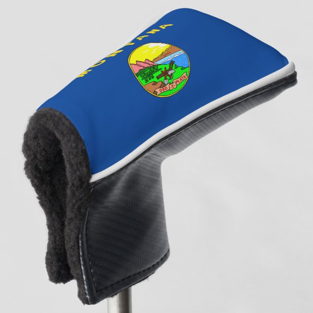 Montana-Flagge Golf Headcover (3/4 Vorderseite)