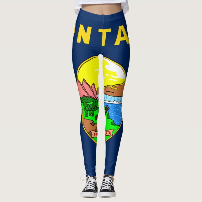 Montana-Flagge Leggings (Vorderseite)