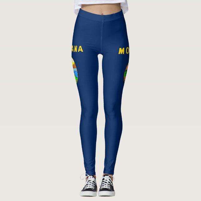 Montana-Flagge Leggings (Vorderseite)