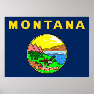 Montana-Flagge Poster