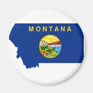 Montana-Flaggen-Karte Magnet