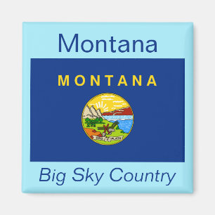 Montana-Flaggen-Magnet Magnet