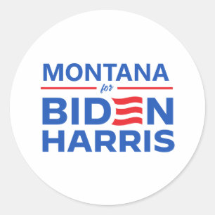 Montana für Biden Harris Runder Aufkleber