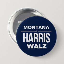 Montana für Harris Walz Button