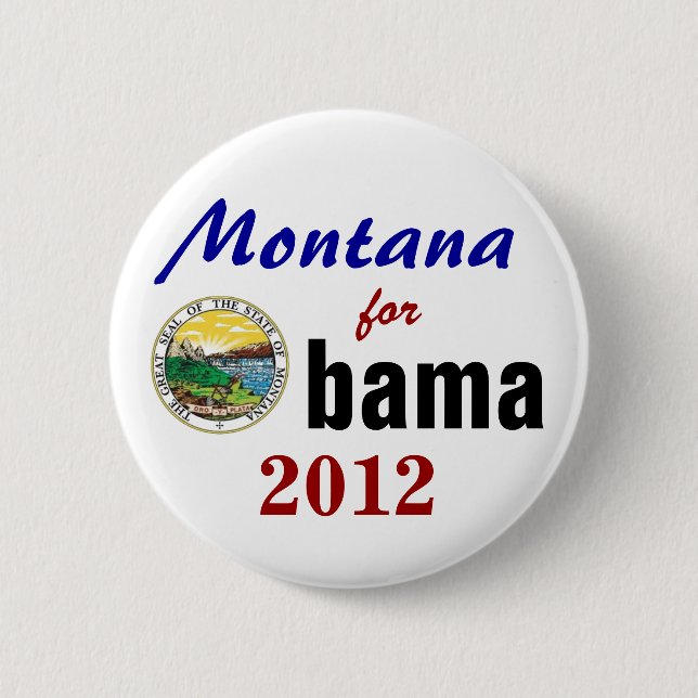 Montana für Obama 2012 Button (Vorderseite)